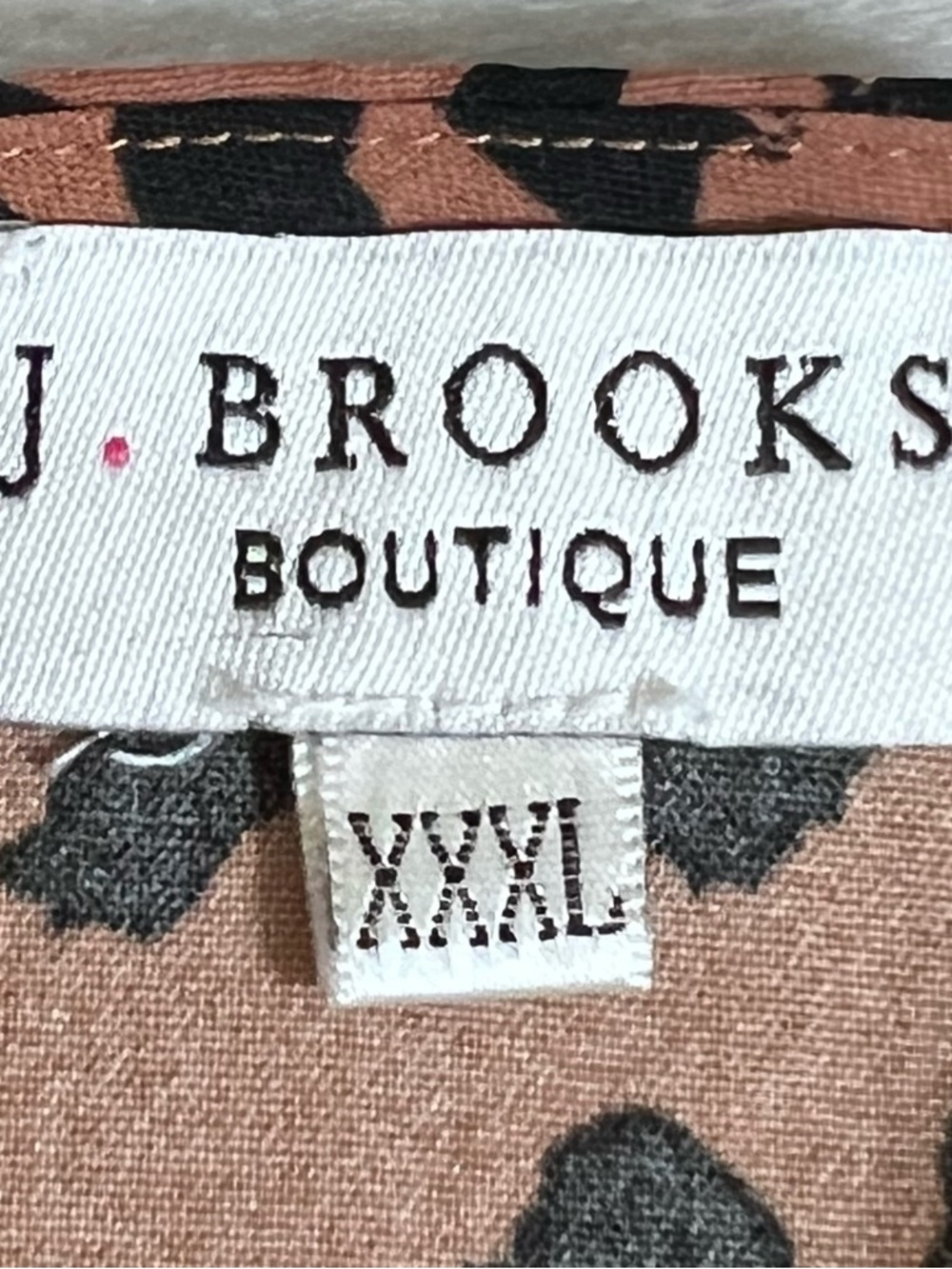 J. Brooks Boutique Brown Leopard Print V-Neck Blouse - Picture 7 of 7